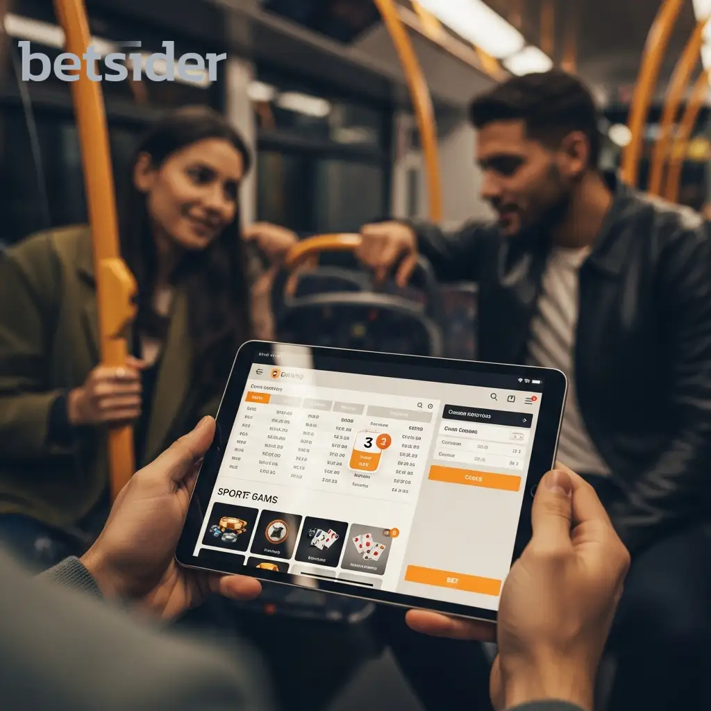 Betting on a mobile phone while commuting
